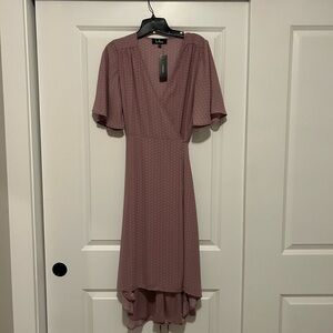 Lulu's Dusty Pink Wrap Dress